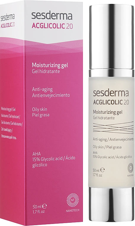 Зволожуючий крем-гель - SesDerma Laboratories Acglicolic 20 Moisturizing Cream Gel — фото N2