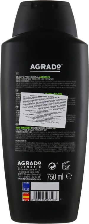 Шампунь против перхоти - Agrado Anti-Pandroff Shampoo — фото N4