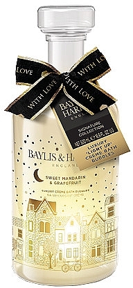 Піна для ванни у скляному графині - Baylis & Harding Sweet Mandarin & Grapefruit Luxury Light Up Creme Bath Bubbles Gift — фото N1