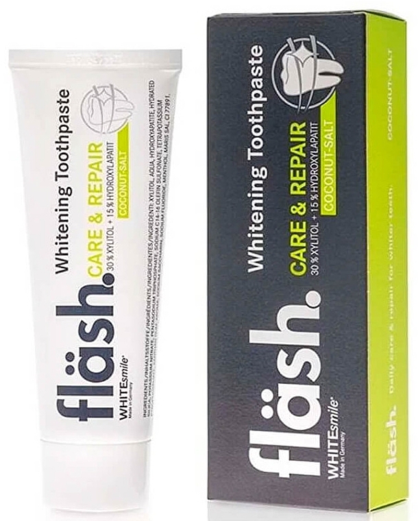 Зубная паста, кокос-соль - WHITEsmile Flash Care&Repare Whitening Toothpaste  — фото N1