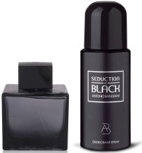 Парфумерія, косметика Antonio Banderas Seduction in Black - Набір (edt/50ml + deo/150ml)*