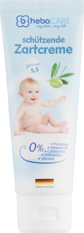 Дитячий захисний крем по догляду за обличчям та тілом - HebaCARE Care Cream — фото N2