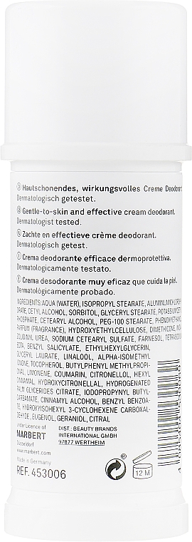 Кремовий дезодорант - Marbert Bath & Body Classic Cream Deodorant — фото N2