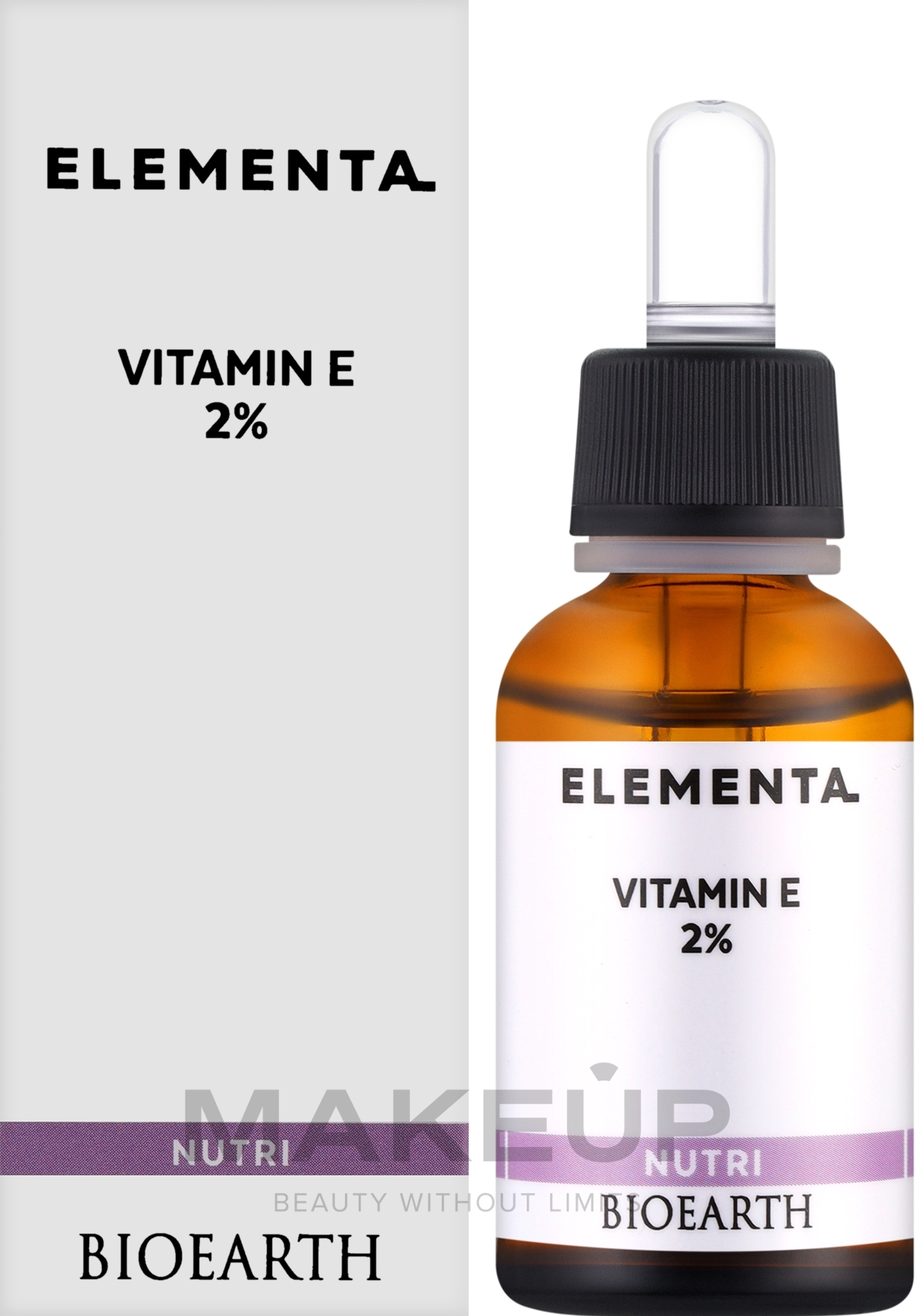 Сироватка для обличчя "Вітамін Е 2%" - Bioearth Elementa Nutri Vitamin E 2% — фото 30ml