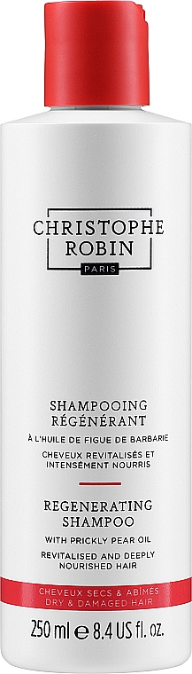 Шампунь з олією опунції для сухого й пошкодженого волосся - Christophe Robin Regenerating Shampoo with Prickly Pear Oil