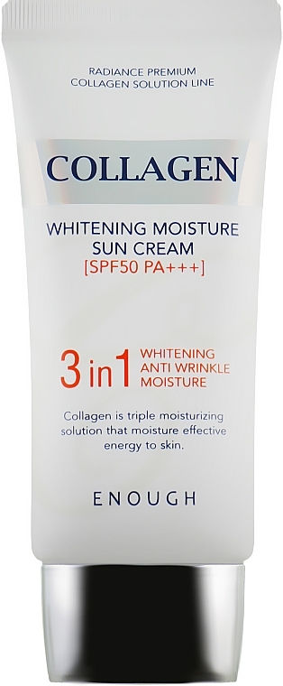 УЦЕНКА Солнцезащитный крем для лица с морским коллагеном - Enough Collagen 3in1 Whitening Moisture Sun Cream SPF50 PA+++ * — фото N2