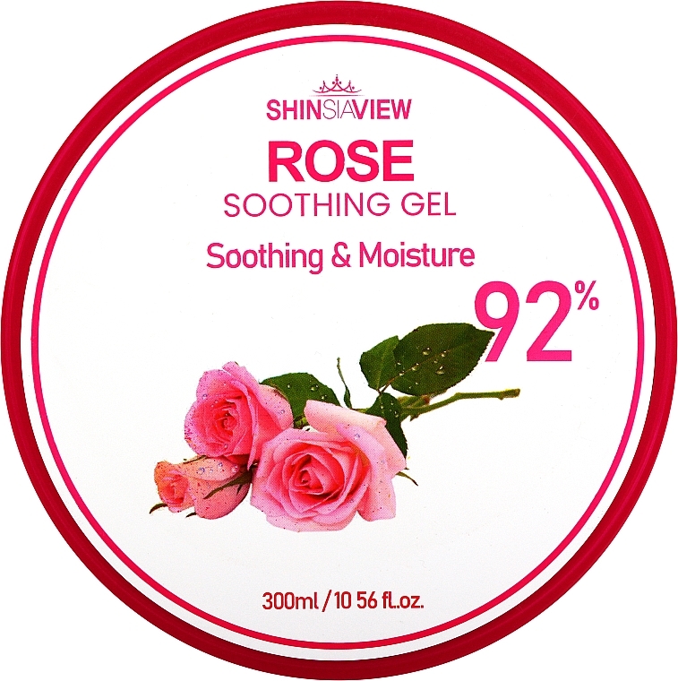 Зволожувальний гель для шкіри з гідролатом троянди - ShinSiaView Rose Soothing Gel 92% — фото N1