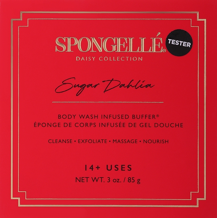 ПОДАРУНОК! Пінна багаторазова губка для ніг - Spongelle Sugar Dahlia Pedi-Buffer With Built-In Cleanser — фото N1