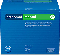 Вітаміни "Ментол-малина", гранули + капсули, 30 днів - Orthomol Mental — фото N1