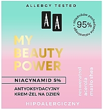 Антиоксидантный дневной крем-гель для лица - AA My Beauty Power Niacynamid 5% Antioxidant Day Cream-Gel — фото N3
