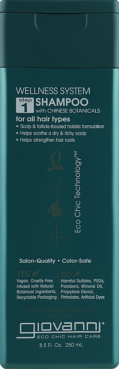 Шампунь для волос "Китайские травы" - Giovanni Wellness System Shampoo