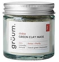 Маска для обличчя із зеленої глини - Gruum Alska Green Clay Face Mask — фото N1