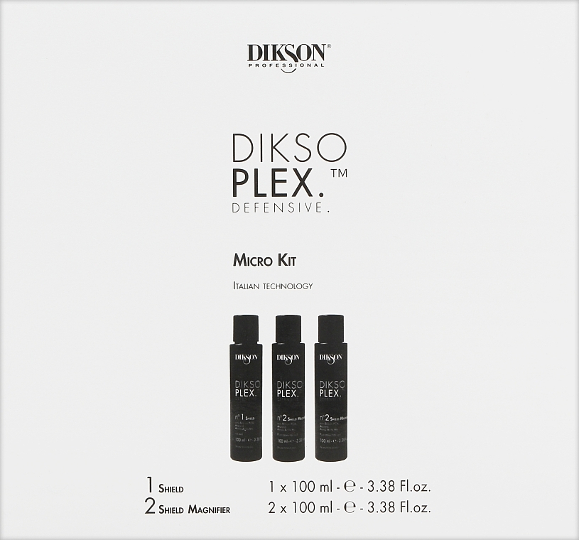 Професійний набір по догляду за волоссям  - Dikson Dikso Plex (shield/100ml + hair/cr/2x100ml) — фото N1