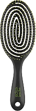 Парфумерія, косметика Щітка для довгого волосся, чорна з салатовим - Beter Elipsi Detangling Brush