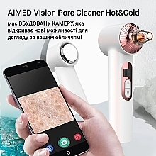 Вакуумний очищувач пор з камерою, білий - Aimed Vision Pore Cleaner Hot&Cold — фото N10