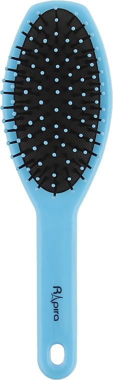 Щітка для волосся масажна, С0258-2, 22х7 см, блакитна з чорним - Rapira — фото N1