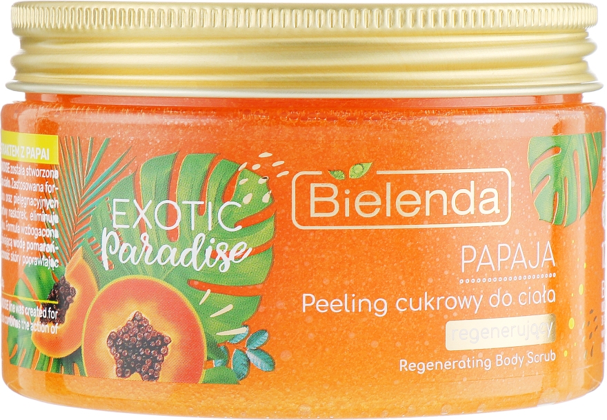 Сахарный скраб для тела восстанавливающий "Папайя" - Bielenda Exotic Paradise Regenerating Body Scrub Papaja — фото N2