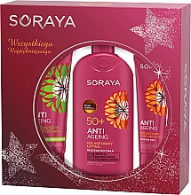 Парфумерія, косметика Набір - Soraya Anti Agein 50+ (milk/250ml + cr/hand 75 ml + ser/75ml)