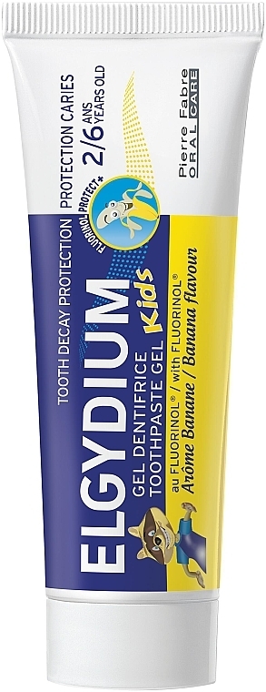 Детская гелевая зубная паста "Банан" - Elgydium Kids 2/6 Gel Toothpaste Banana — фото N1