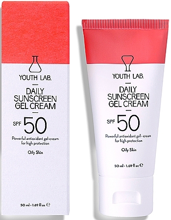 Солнцезащитный гель-крем SPF 50 для жирной кожи лица - Youth Lab. Daily Sunscreen Gel Cream SPF 50 — фото N1