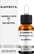 Сироватка для обличчя "Мигдалева кислота 2% + Морський нарцис" - Bioearth Elementa White Mandelic Acid 2% + Sea Daffodil — фото N2