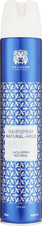 Лак для волосся середньої фіксації - Valquer B5 Provitamin Hairspray Natural-Hold — фото N1