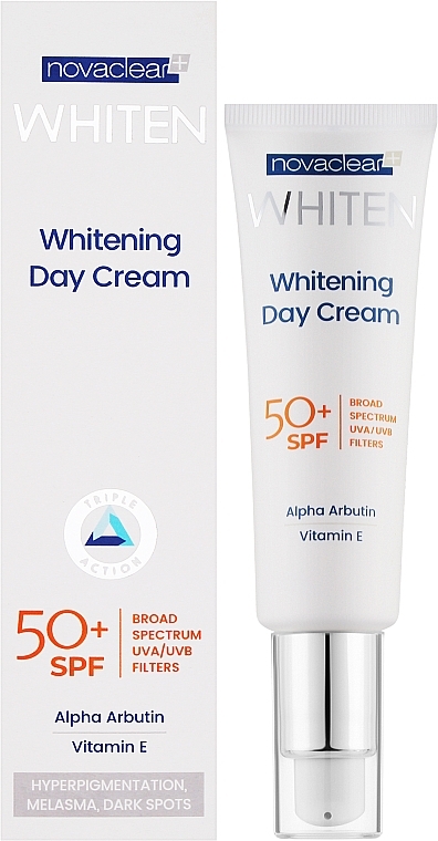 Денний крем для обличчя - Novaclear Whiten Whitening Day Cream SPF50+ — фото N2
