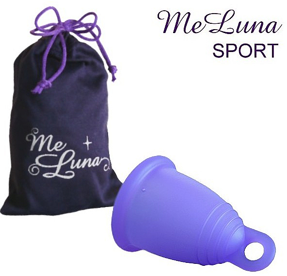 Менструальна чаша з петлею, розмір XL, фіолетовий - MeLuna Sport Menstrual Cup — фото N1