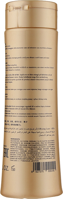 Шампунь "Золото 24k" з гіалуроновою кислотою - Orising Luce Shampoo Oro 24k — фото N2