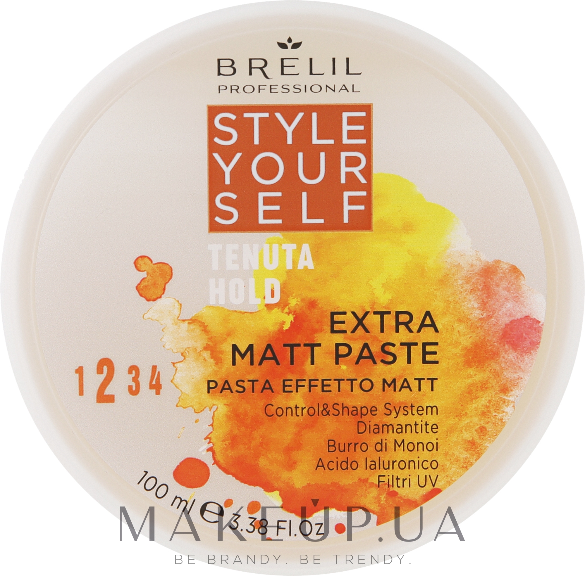 Моделирующая паста для волос с матовым эффектом - Brelil Style Yourself Hold Extra Matt Paste — фото 100ml