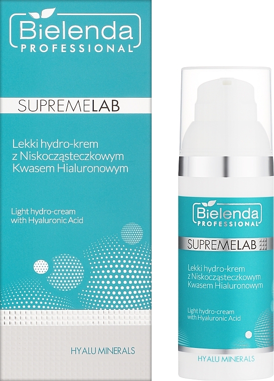 Легкий гідрокрем з гіалуроновою кислотою - Bielenda Professional SupremeLab Hyalu Minerals Light Hydro-Cream With Hyaluronic Acid — фото N2