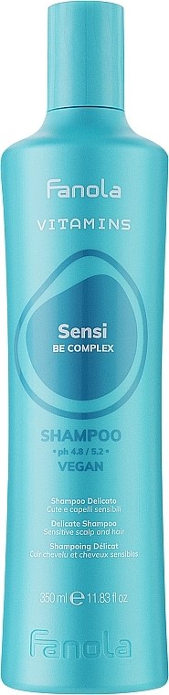 Успокаивающий шампунь для чувствительной кожи головы - Fanola Vitamins Delicate Sensitive Shampoo — фото N1