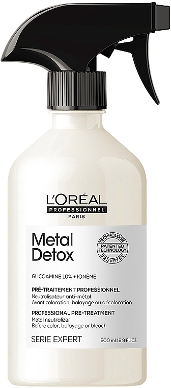 Спрей для відновлення фарбованого волосся - L'Oreal Professionnel Metal Detox Pre-Treatment Spray — фото N1
