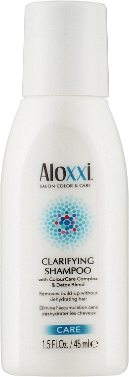 УЦІНКА Очищувальний детокс-шампунь для волосся - Aloxxi Clarifying Shampoo (міні) * — фото N1