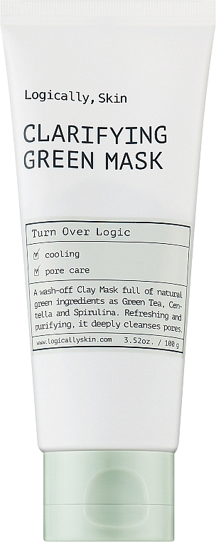 Очищающая маска с глиной и спирулиной - Logically, Skin Clarifying Green Mask