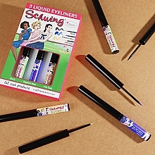 Набор - theBalm Ladies Schwing Liquid Eyeliner Trio (eye/liner/3x1.7ml) — фото N9