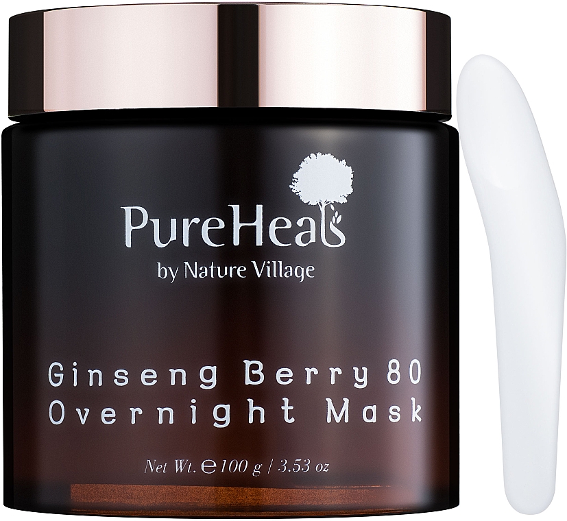 Енергетична нічна маска з екстрактом ягід женьшеню - PureHeal's Ginseng Berry 80 Overnight Mask — фото N3