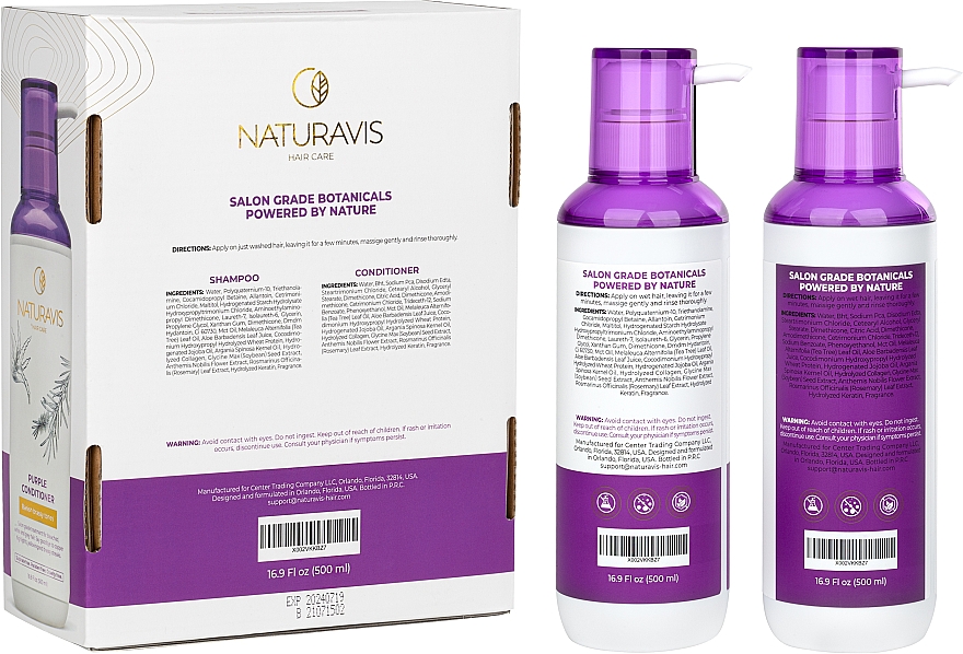 Набір: шампунь і кодиціонер "Purple" - Naturavis Purple Shampoo & Conditioner Set (shm/500ml + cond/500ml) — фото N4