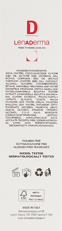 Очищувальний фізіологічний засіб для атопічної шкіри для обличчя й тіла - Dermophisiologique Lenaderma Physiological Detergent — фото N3