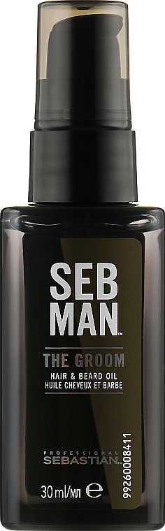 Олія для догляду за волоссям і бородою - Sebastian Professional SEB MAN The Groom Hair & Beard Oil — фото N1