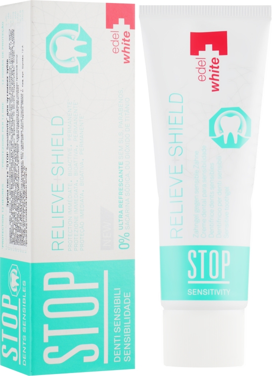 Зубная паста для чувствительных зубов - Edel+White Stop Sensitivity Toothpaste — фото N1