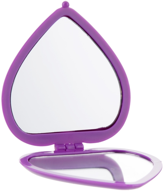 Зеркальце компактное "Сердечко" 85550, фиолетовое - Top Choice — фото N1