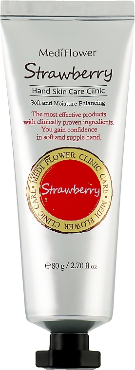 Крем для рук с клубникой - Medi Flower Hand Cream Strawberry — фото N1