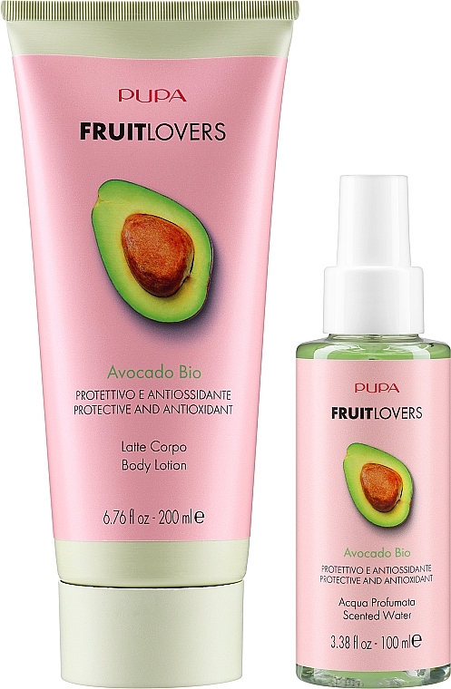 Набір - Pupa Fruit Lovers Avocado (sh/milk/200ml + b/spray/100ml + box) — фото N2