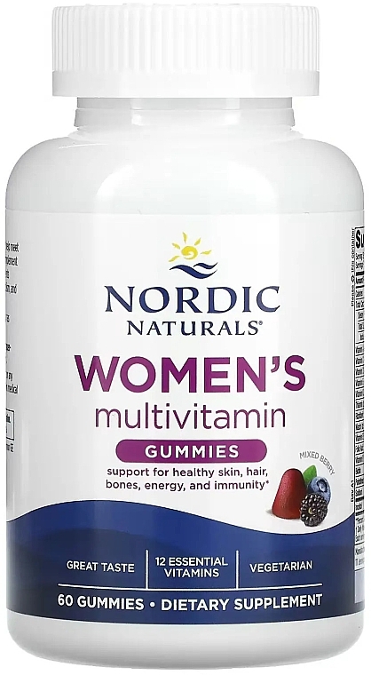 Мультивитамины для женщин, жевательные мармеладки со вкусом ягод - Nordic Naturals Women's Multivitamin Gummies — фото N1