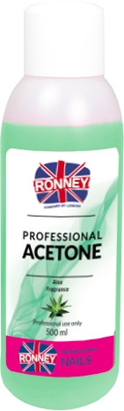 Засіб для зняття лаку "Алое" - Ronney Professional Acetone Aloe — фото N2