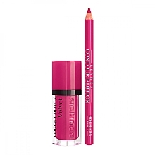 Духи, Парфюмерия, косметика Набор - Bourjois Rouge Edition Velvet Lipstick Pink Pong (lipstick/7.7ml + lip/pencil/1.14g)