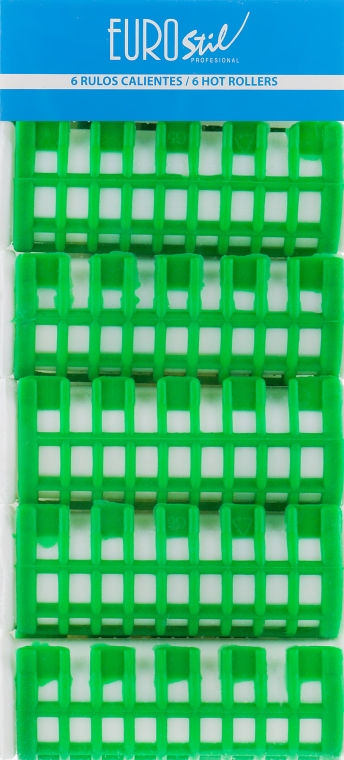 Бигуди, 6 шт., 23 мм, зеленые - Eurostil — фото N1