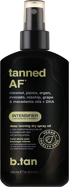 Масло для загара «Tanned AF» - B.tan Intensifier Tanning Oil — фото N1
