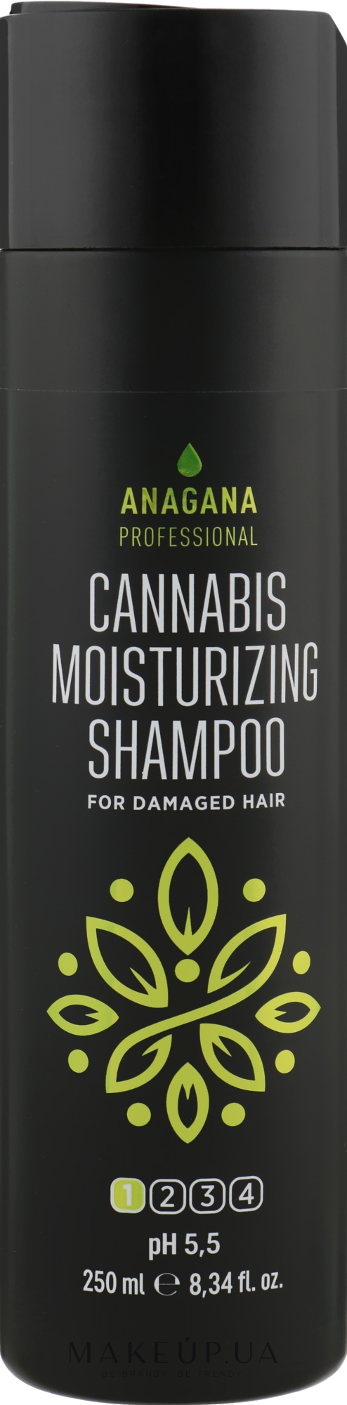 Увлажняющий шампунь с маслом каннабиса - Anagana Professional Cannabis Moisturizing Shampoo — фото 250ml